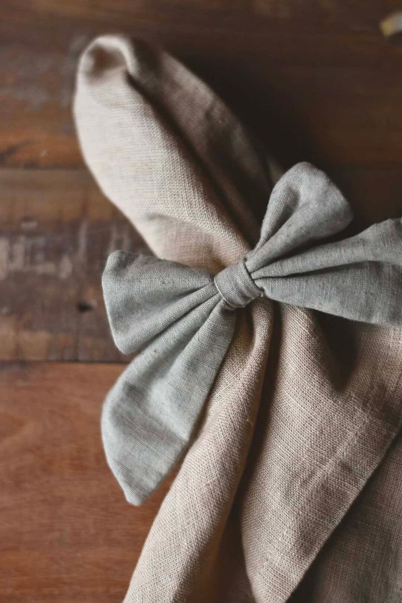 Serviettring sløyfe, grønn