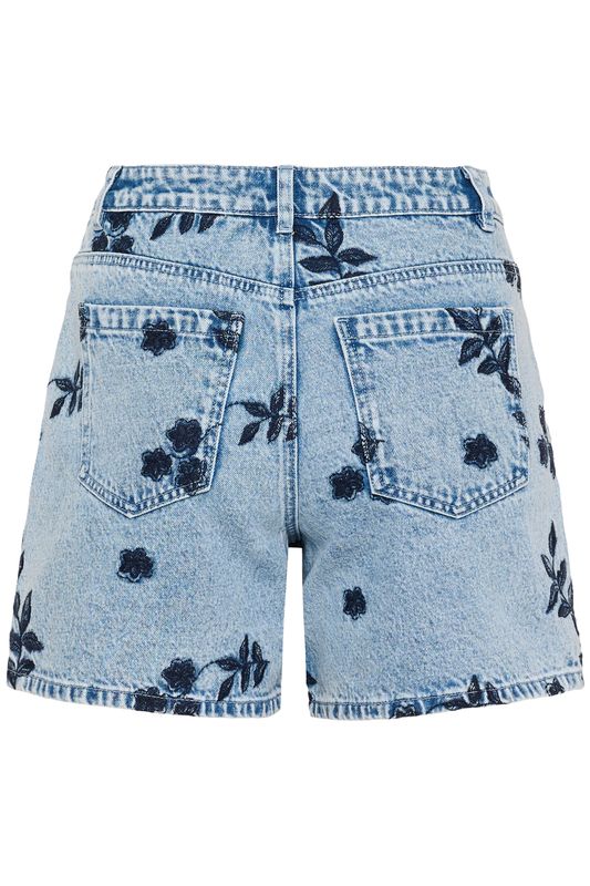 KAbabena denim shorts, blue denim w/navy flower