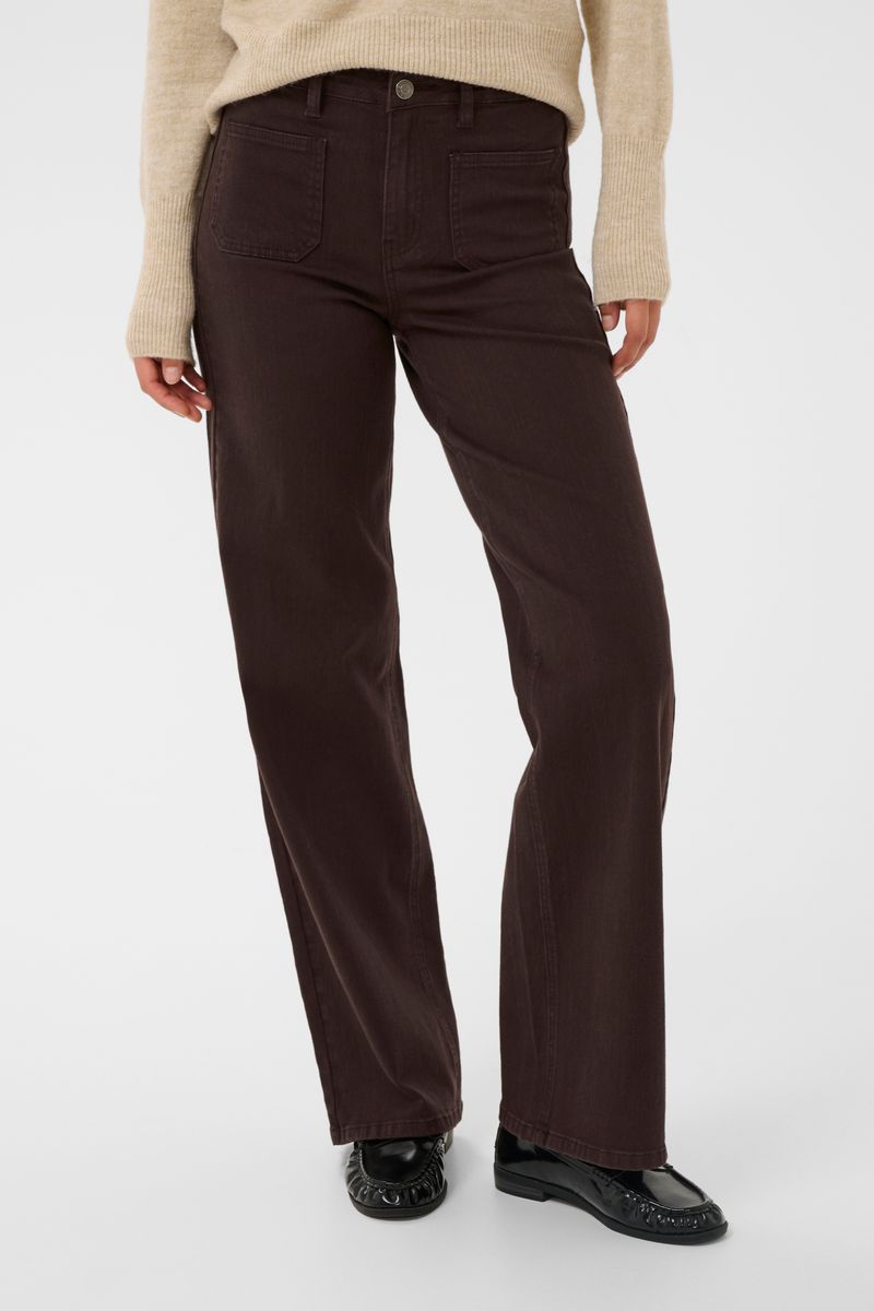 KAbrook HW jeans, coffee bean/brown