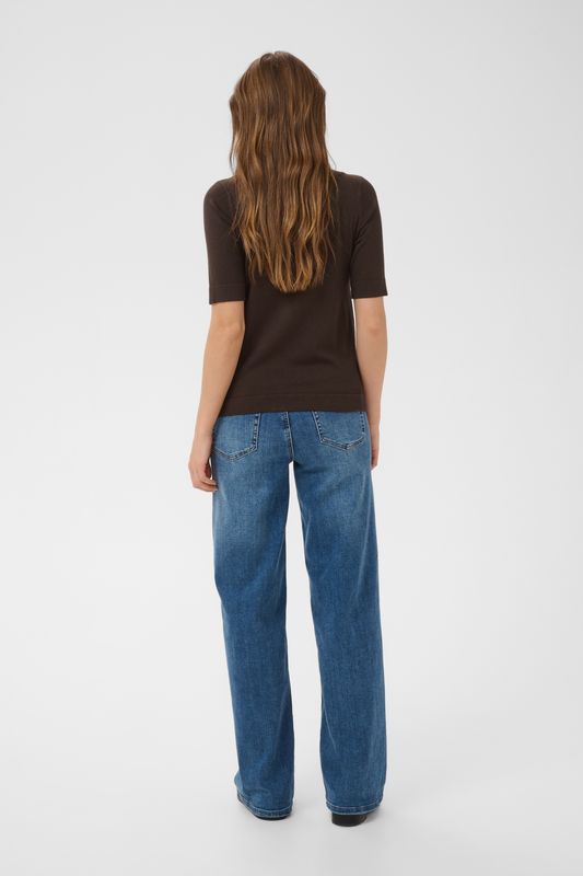 KAlizza boatneck solid pullover, coffee bean