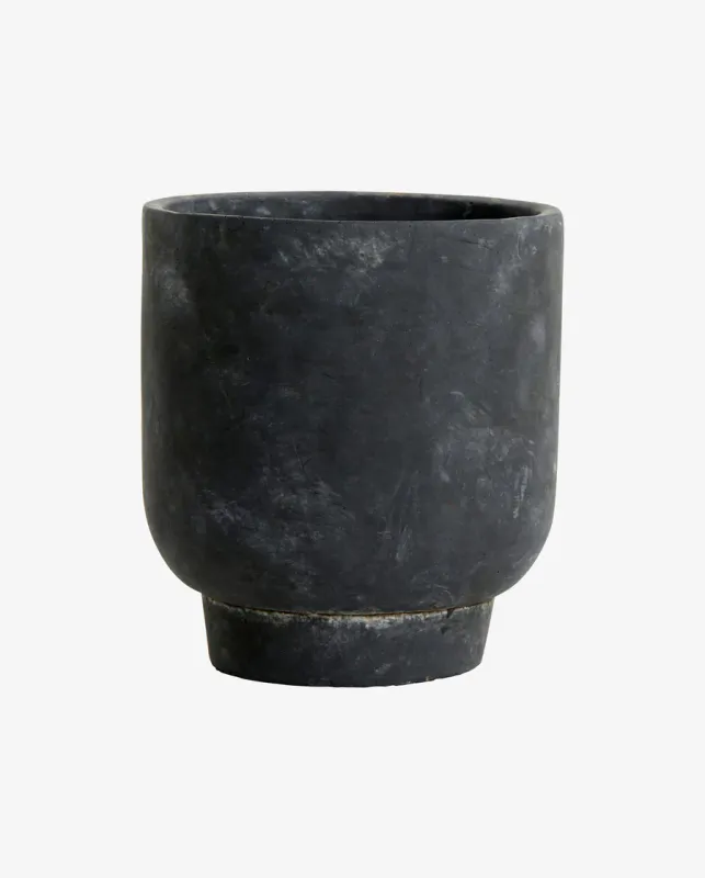 Ivon Urtepotte i Sement Sort Ø16 cm 