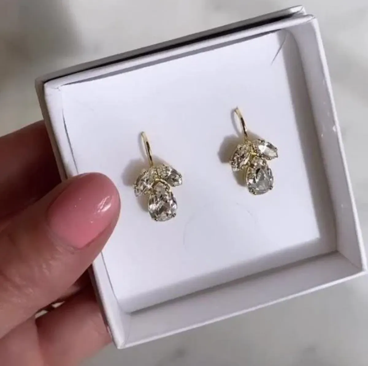 Petite Timo earrings gold, crystal