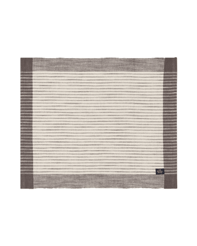 Striped rib dekkebrikke, dark gray/white