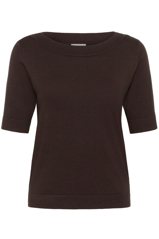 KAlizza boatneck solid pullover, coffee bean