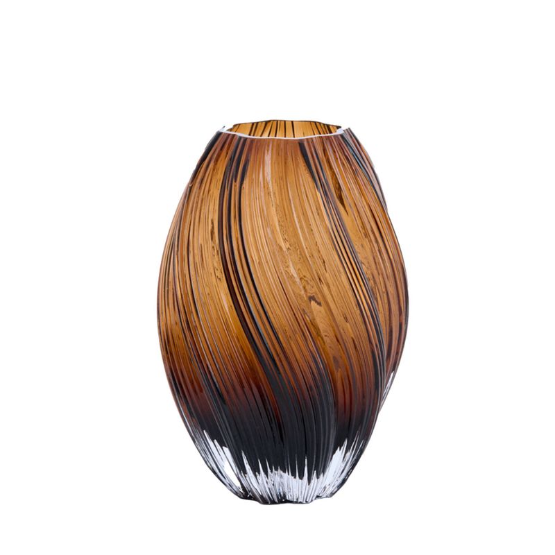 Zenia vase, glass dark brown
