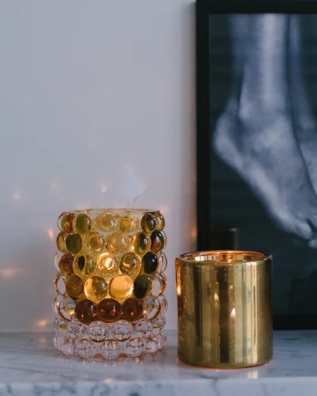 Hurricane Lamp, Gull, Liten