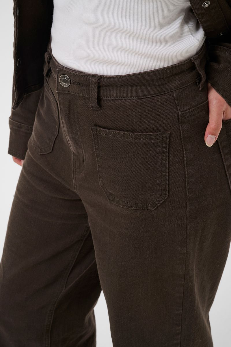 KAbrook HW jeans, coffee bean/brown