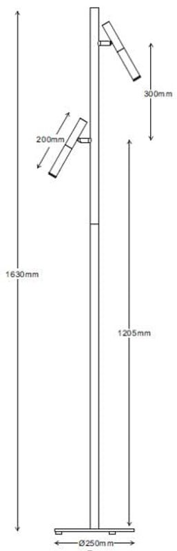 Pure K2 gulvlampe, signal black