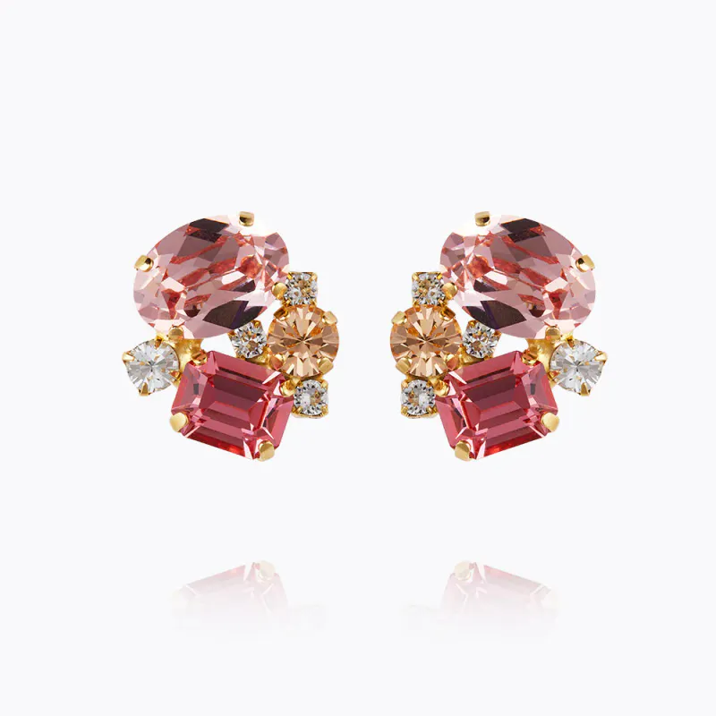 MINI CAROLINA EARRINGS / PINK COMBO
