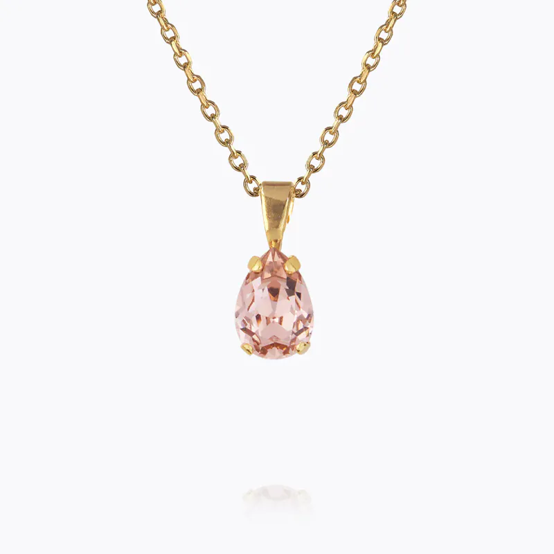 Petite Drop necklace gold, vintage rose