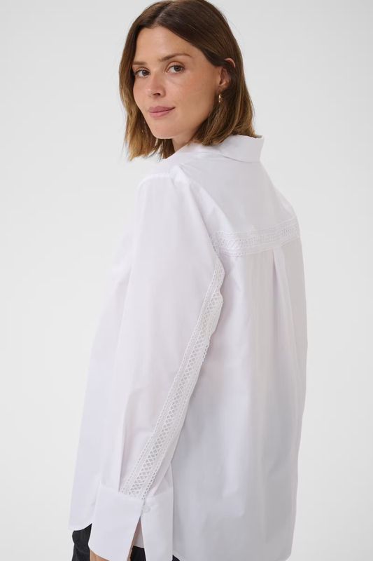 KAkiki lace shirt, optical white