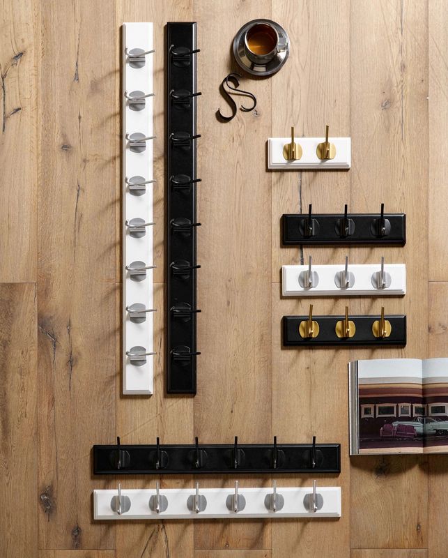 EDGY coat rack, 3 hooks - black/black