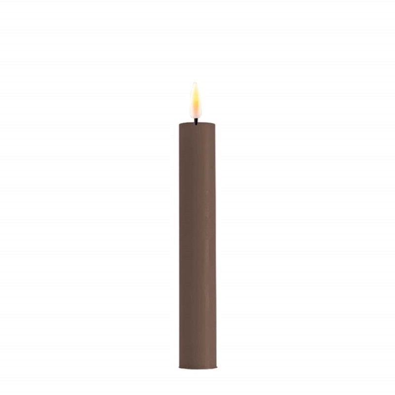 Kronelys 2 stk 15 cm, mocca