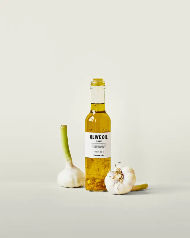 Olive oil, garlic