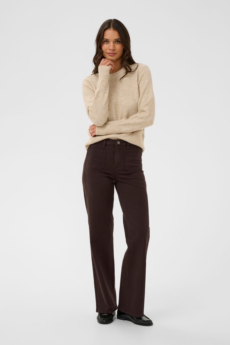 KAbrook HW jeans, coffee bean/brown