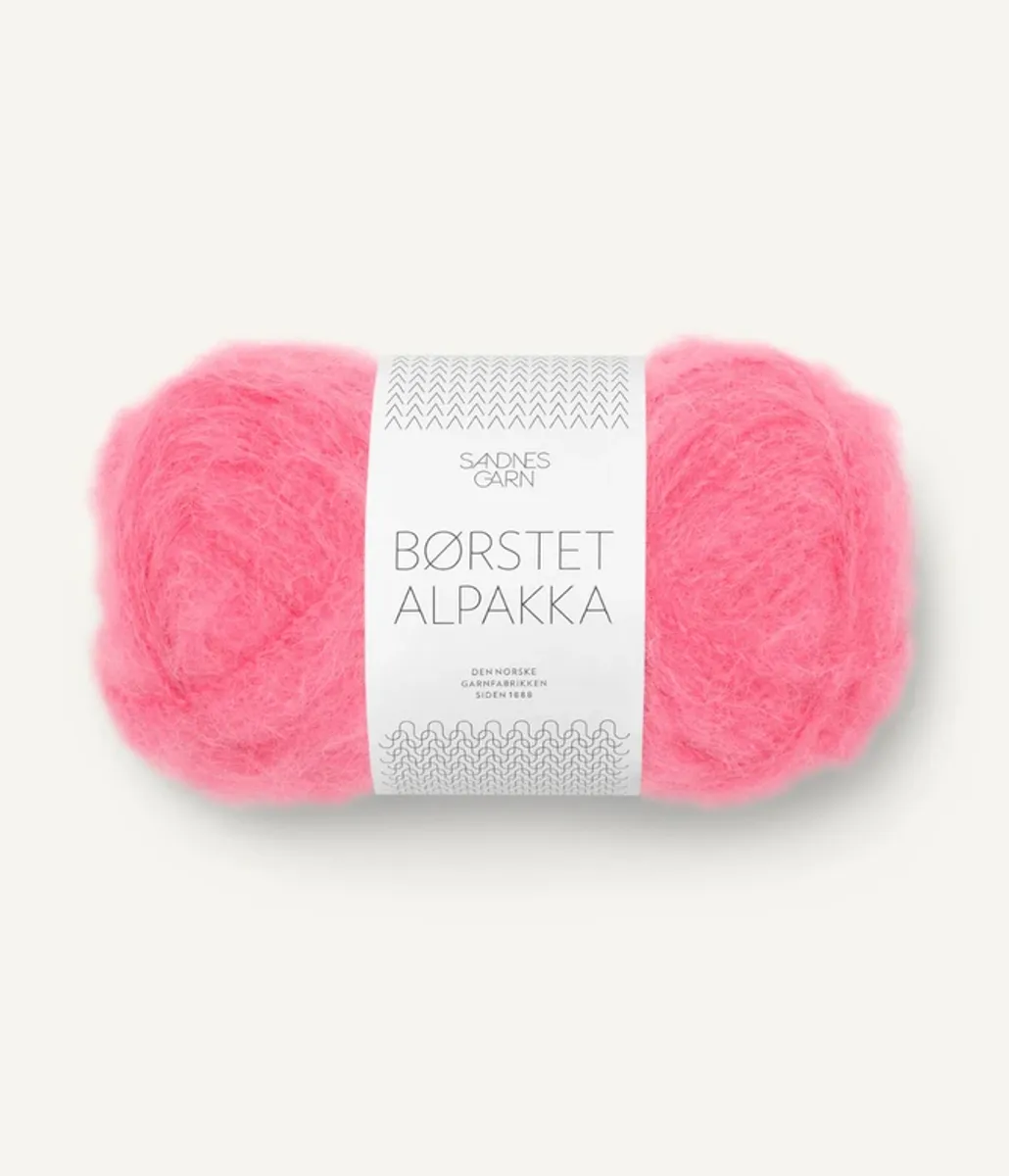 Børstet Alpakka Bubblegum Pink 4315