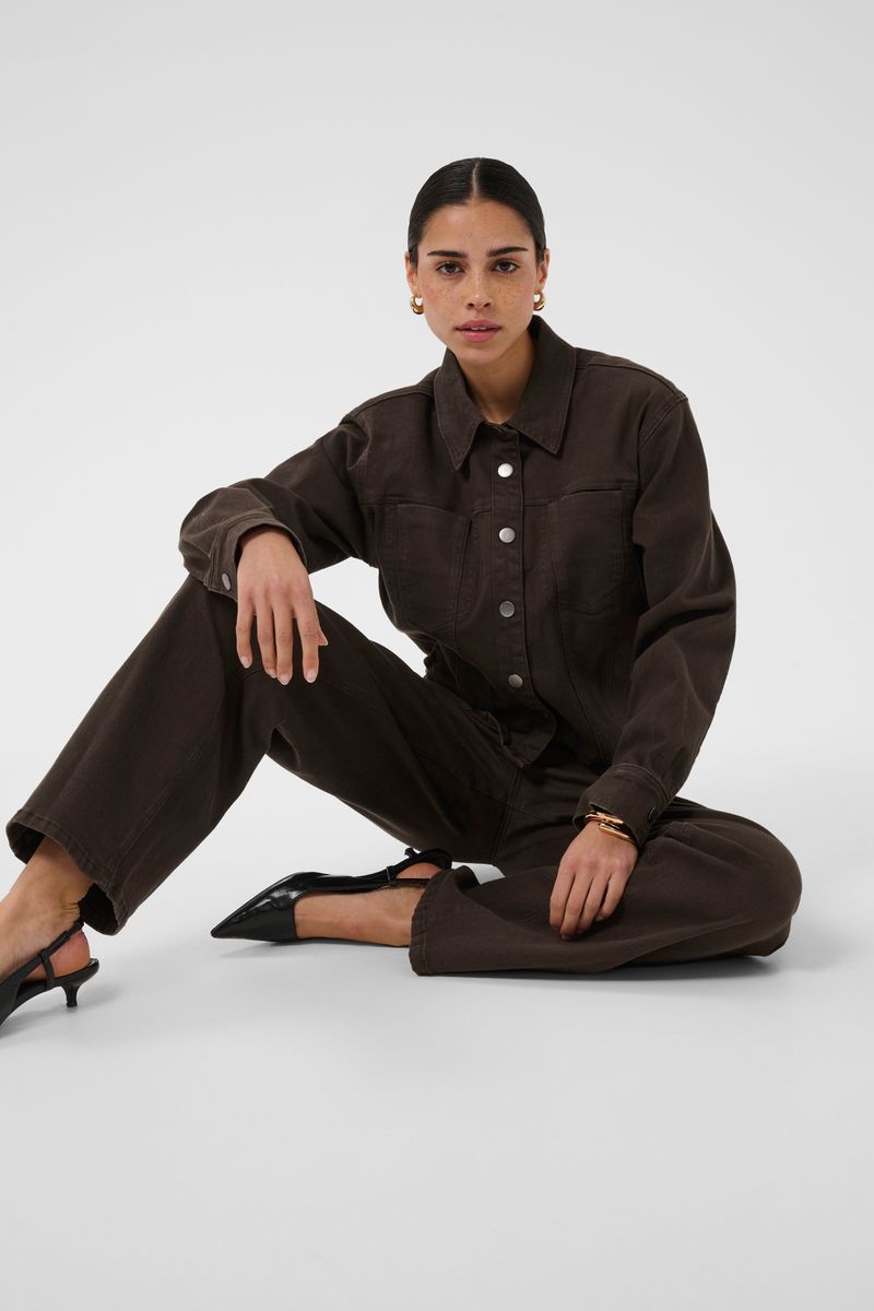 KAbrook HW jeans, coffee bean/brown