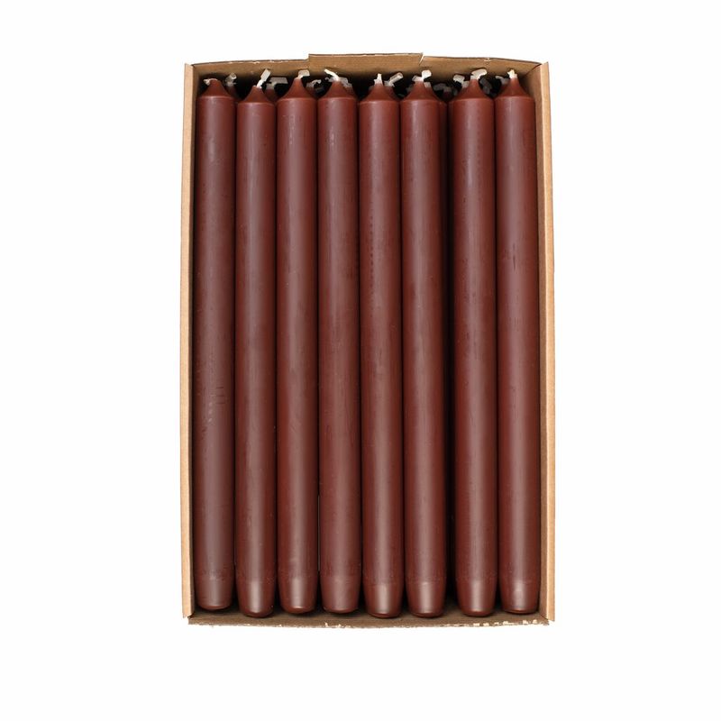 Kronelys 28 cm, brown