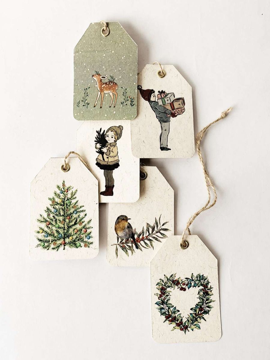 Gavelapp assortert julemotiv pr stk