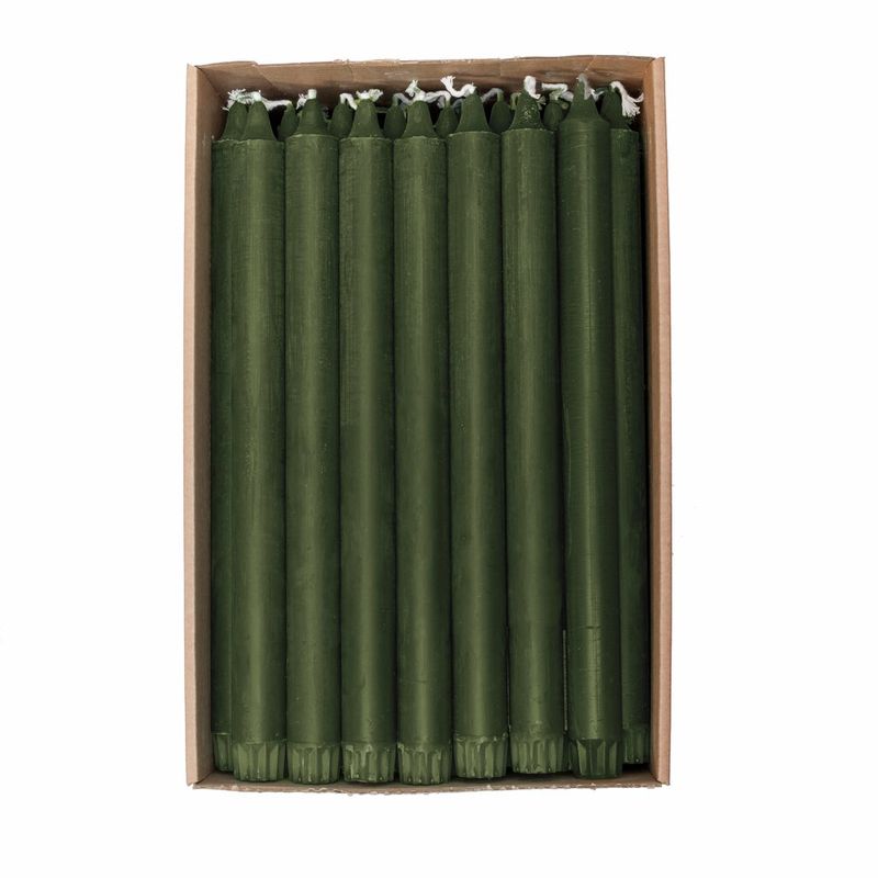 Kronelys stearin 28 cm, deep forest green