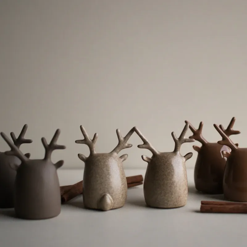 Deer twins 2 stk, beige