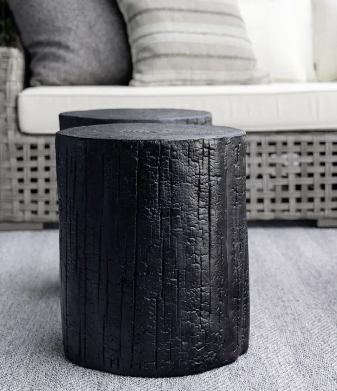 TIMBER Pall/Sidebord, Sort
